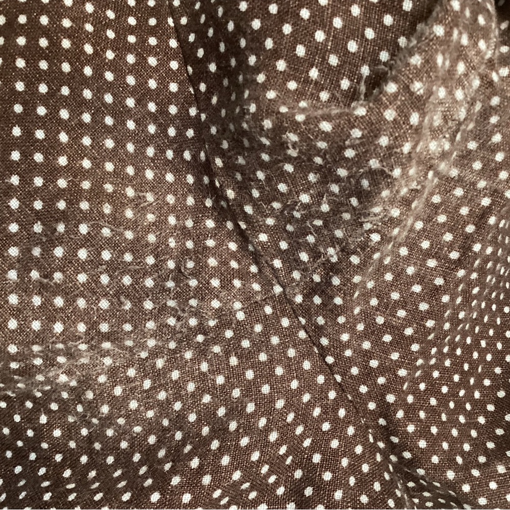 Reformation Jaida Linen Brown Pants Polkadot Size M - Picture 9 of 11